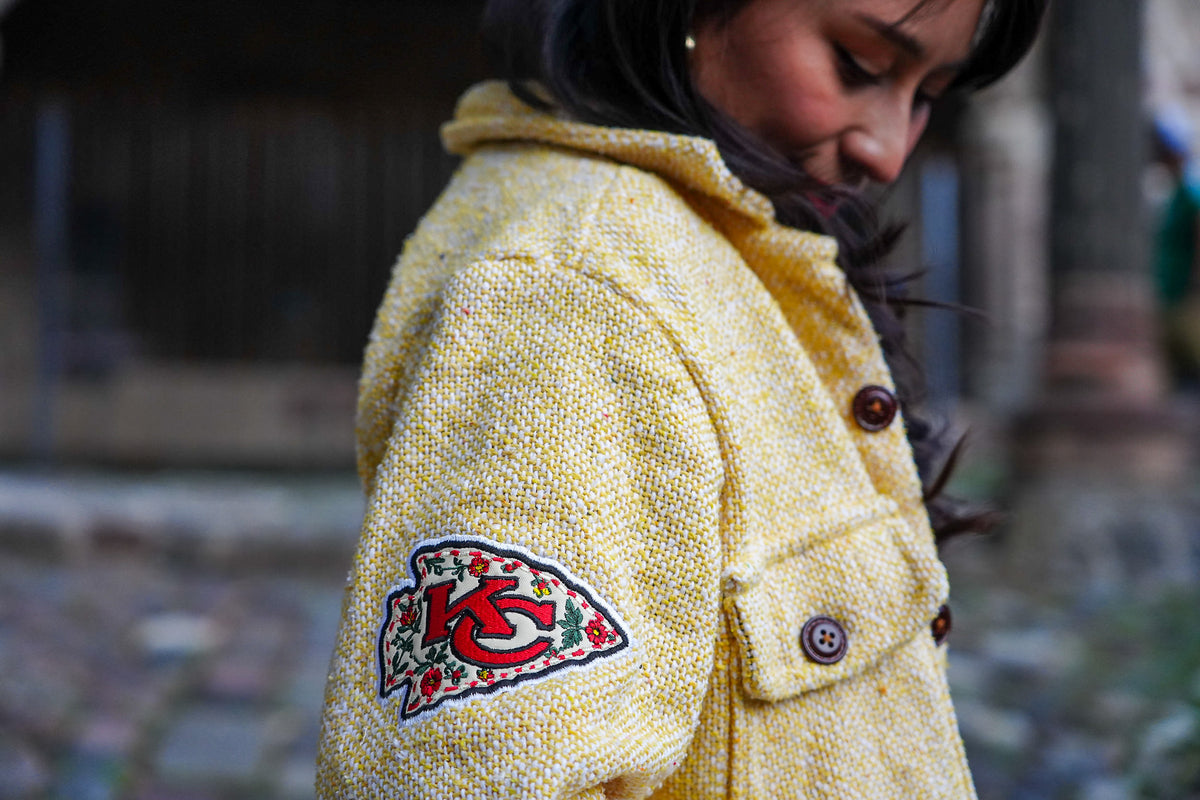 Pancho's Blanket × Kansas City Chiefs Sunwoven Gold Shaket — photoshoot image 0553