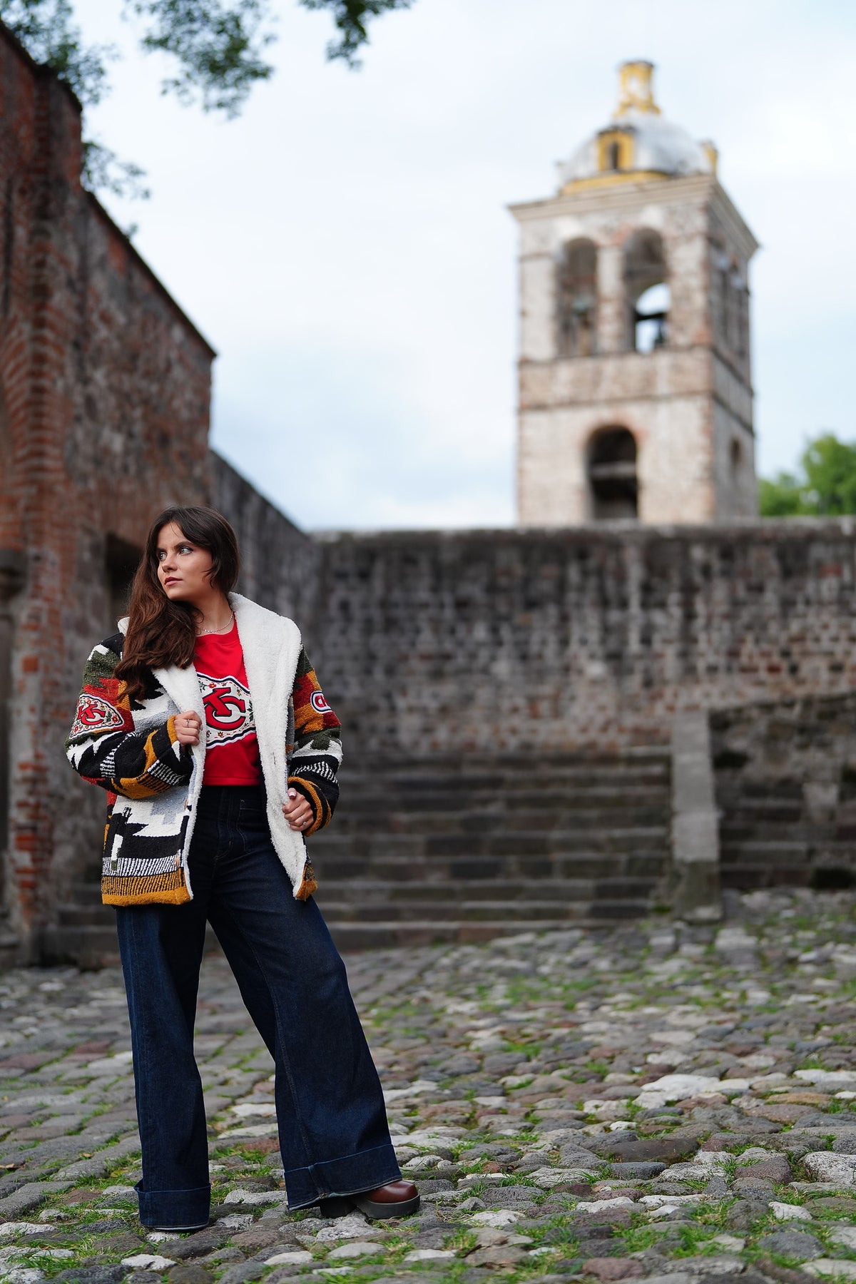 Pancho's Blanket × Kansas City Chiefs Special Edition Heritage Coat — photoshoot image 0564