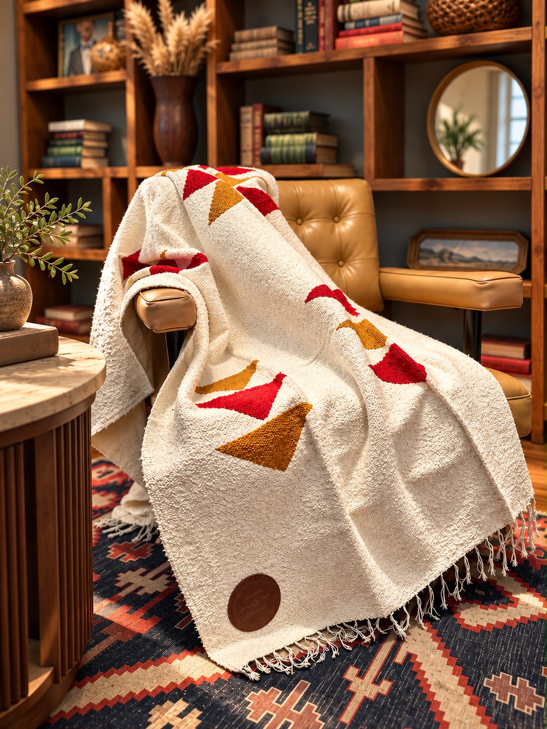 Red Arrowhead Blanket | Mexican Handmade Blanket