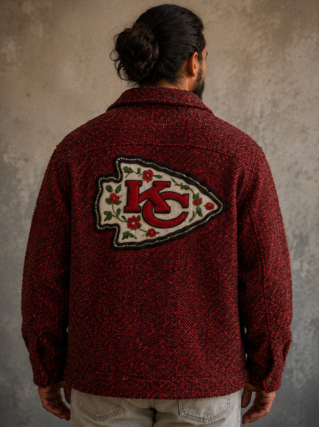 Chiefs Red Shaket back view on model