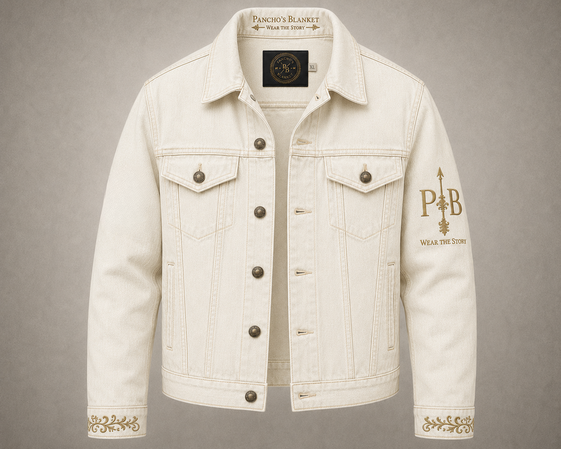 Chiefs Men's Off-White Denim Jacket front product view