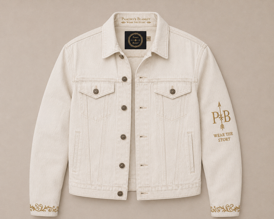 Chiefs Women's Off-White Denim Jacket front product view