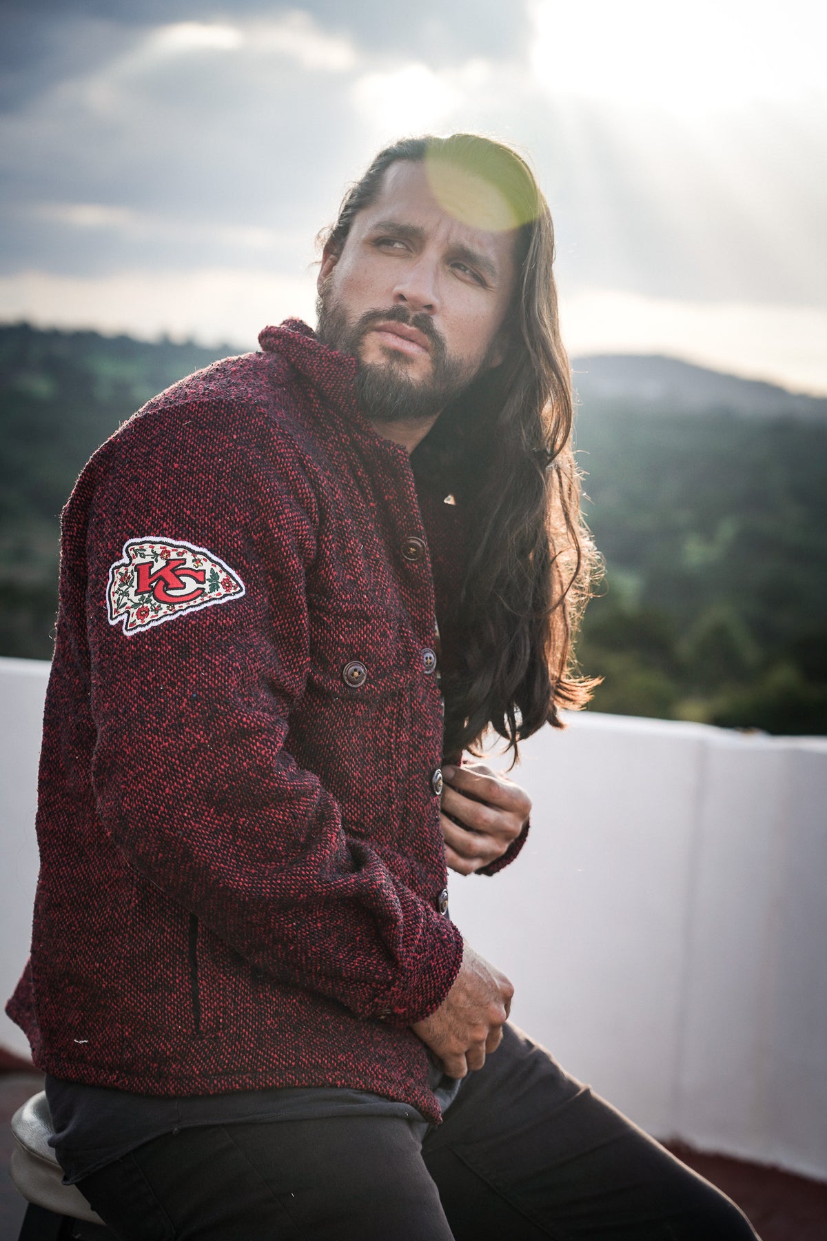 Pancho's Blanket × Kansas City Chiefs Chiefs Red Shaket — photoshoot image _VID0143