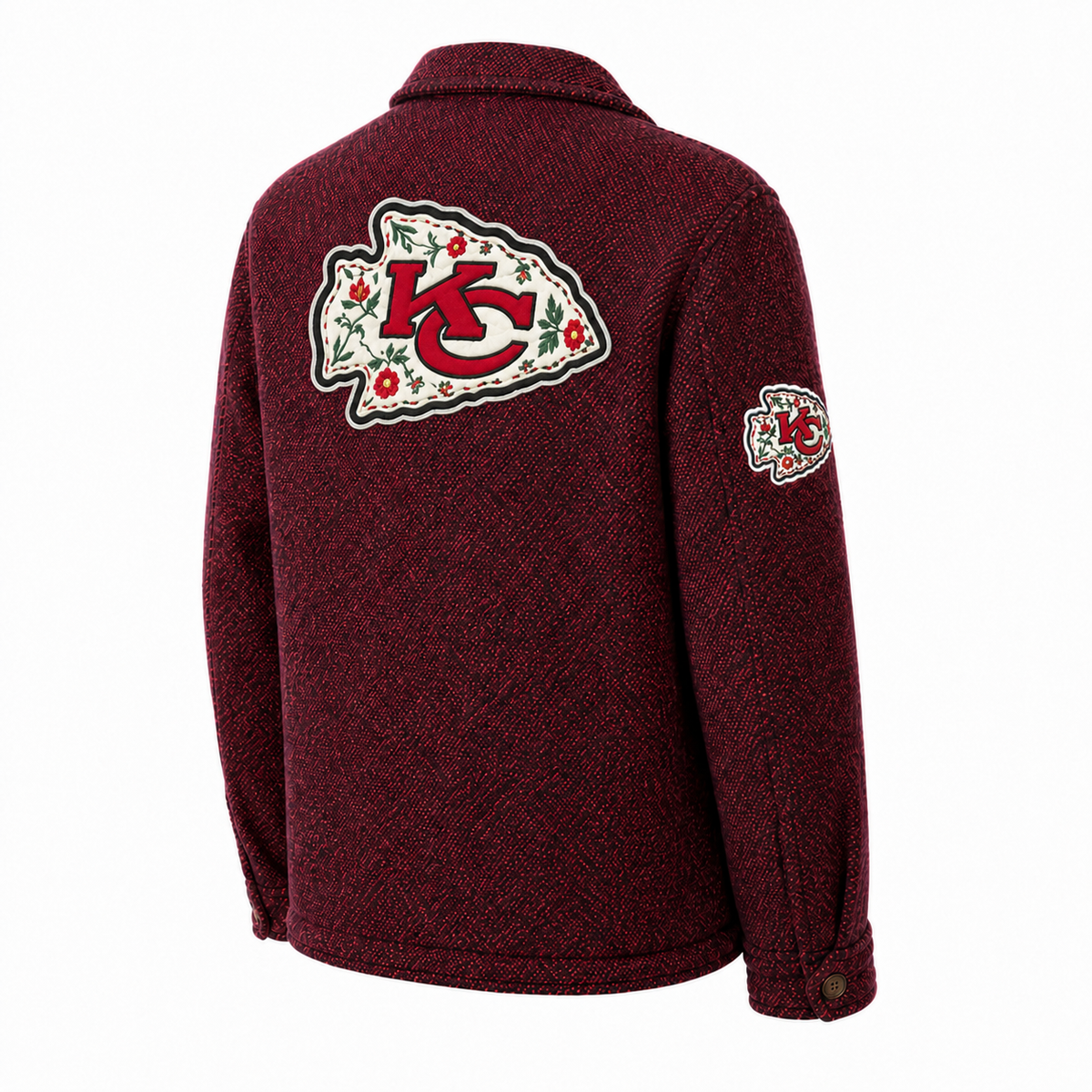 Pancho's Blanket × Kansas City Chiefs Chiefs Red Shaket — back view on white background