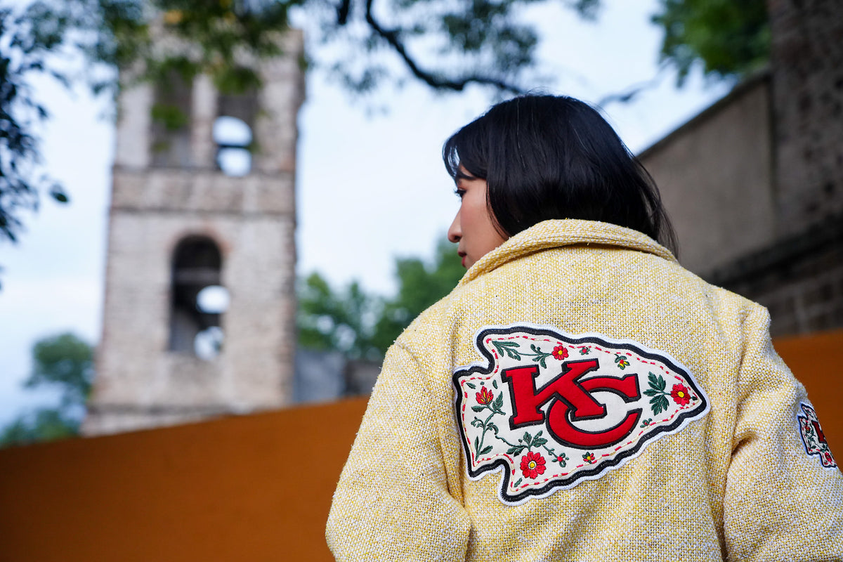 Pancho's Blanket × Kansas City Chiefs Sunwoven Gold Shaket — photoshoot image 0545