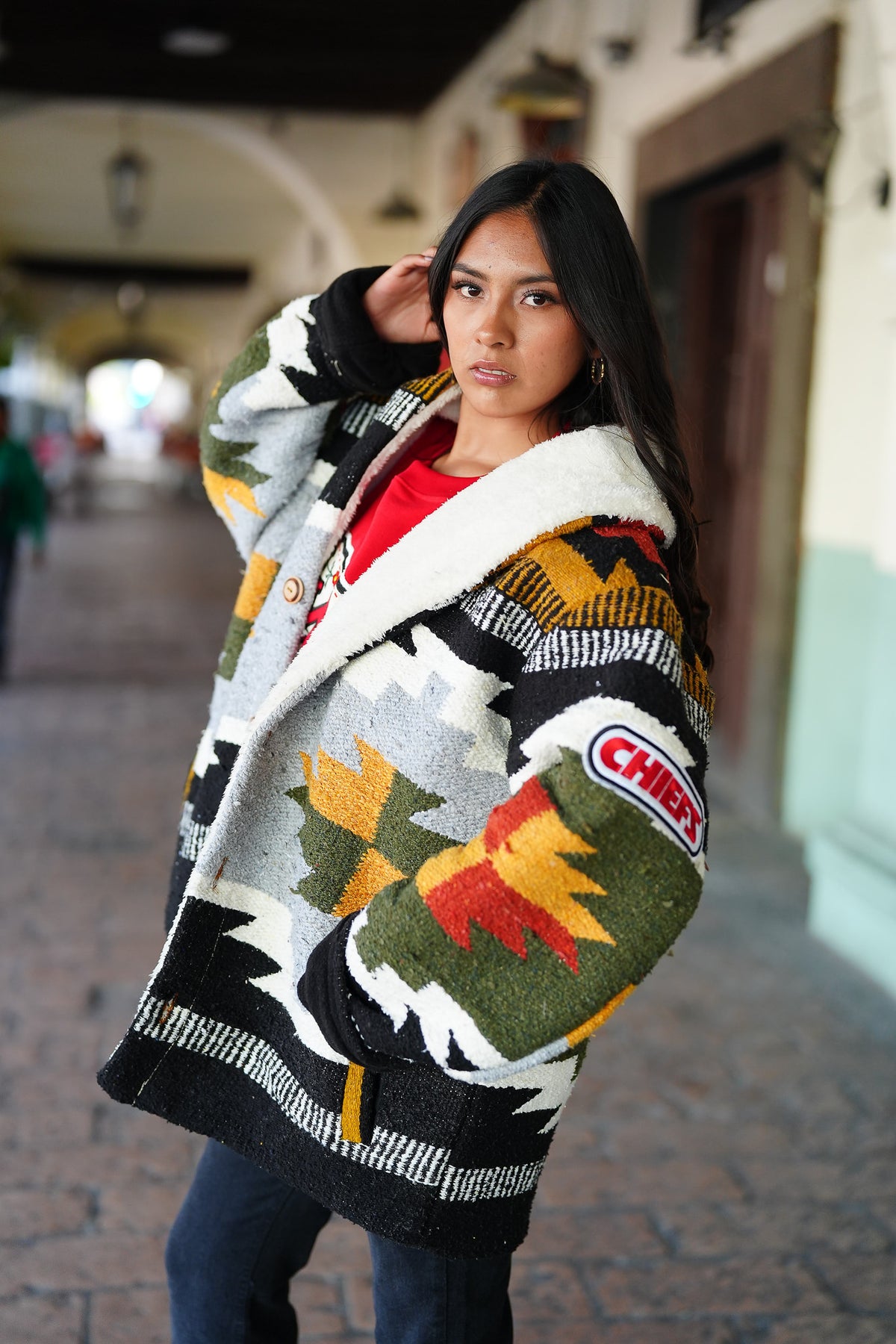 Pancho's Blanket × Kansas City Chiefs Special Edition Heritage Coat — photoshoot image 0772