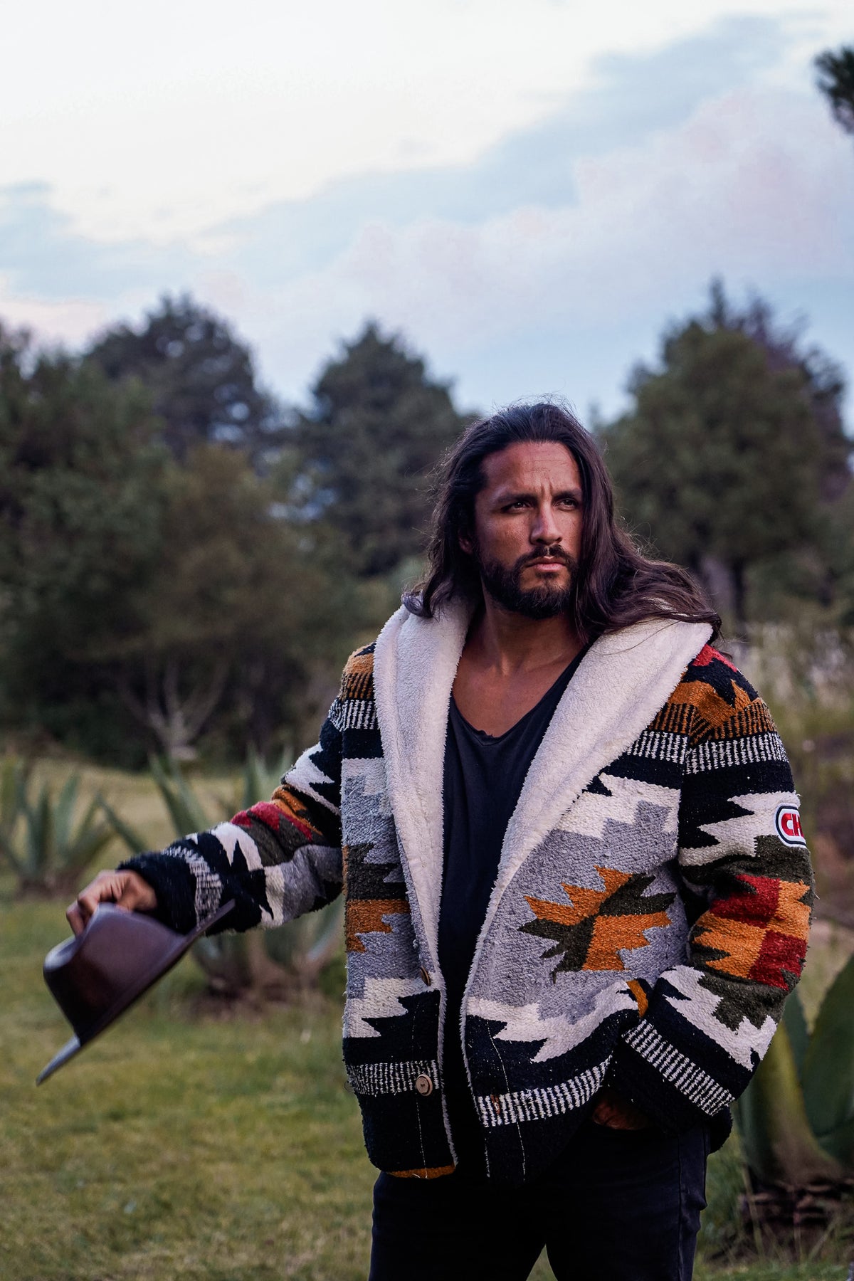 Pancho's Blanket × Kansas City Chiefs Special Edition Heritage Coat — photoshoot image _VID0731
